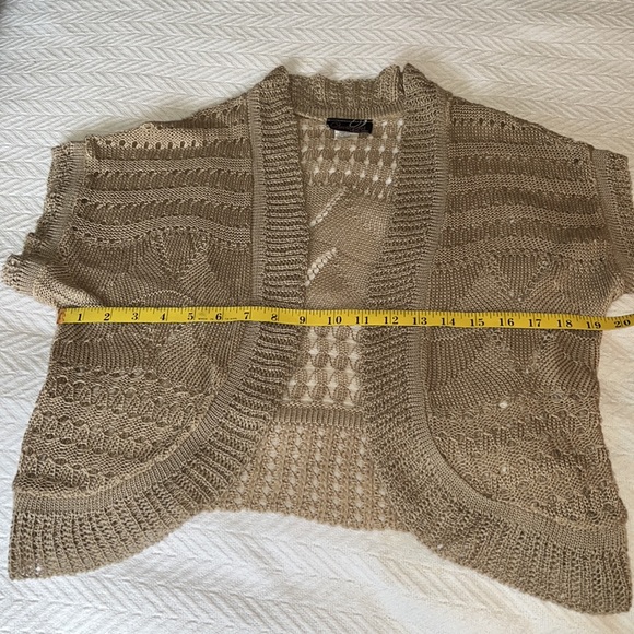 Questions by Say What Taupe Open Front Sweater PM - Picture 9 of 9